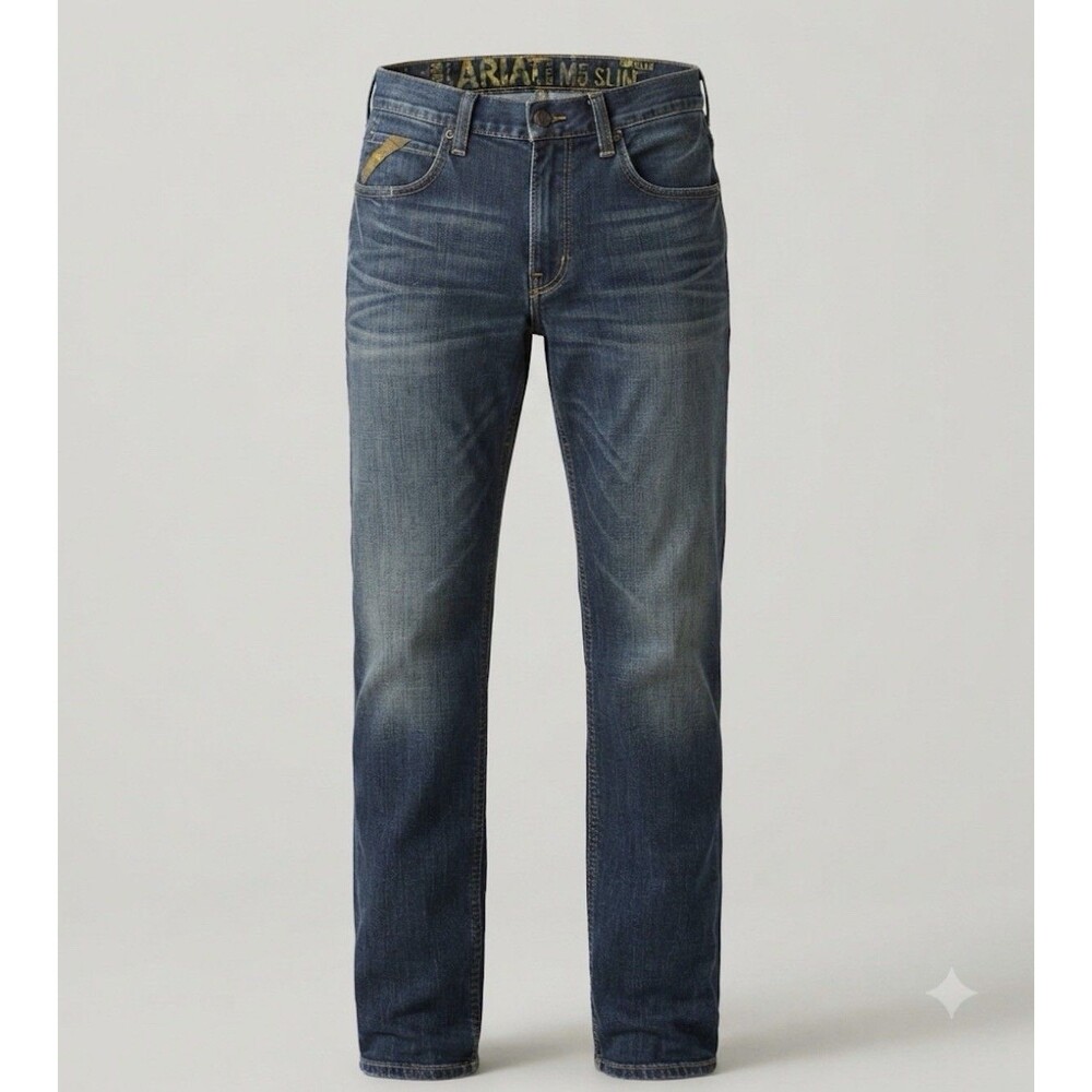 Ariat Jeans Men's 34x34 Blue M5 Slim Straight Western Cowboy Rodeo